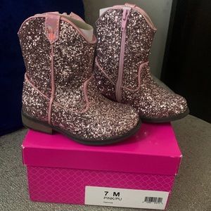 BRAND NEW: Kelly & Katie Lil Cammie Cowboy Boot - Kids' Size 7M (PINK)